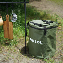 画像をギャラリービューアに読み込む, 折りたたみ防水キャンピングソフトバケツ(OLIVE)